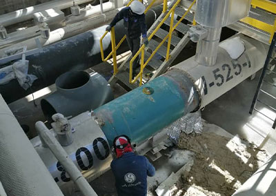 اجرای خطوط لوله بای پاس کارخانه خردایش دره زار مجتمع مس سرچشمه